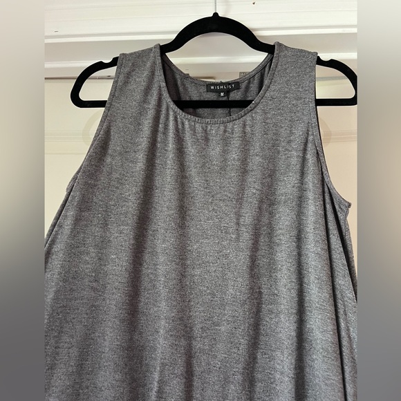 Wishlist Charcoal Grey Swing Aline Mini Cotton Dress - Picture 2 of 7